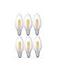 Best to Buy (6-PACK) 6W Dimmable LED Filament Candle Light Bulb,3000K Warm White 600LM,E12 Candelabra Base Lamp Bullet Top,60W Incandescent Replacement view 1