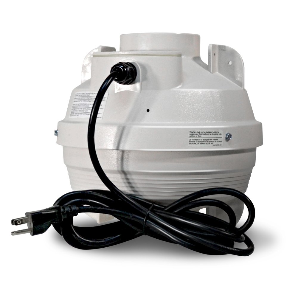 Suncourt 4-Inch Centrax Inline Centrifugal Fan  Quiet Duct Fan for Exhaust, Ventilation, or Inline Boosting, Safety Certified, Simple Installation, 10-Foot Power Cord (TF104-CRD)