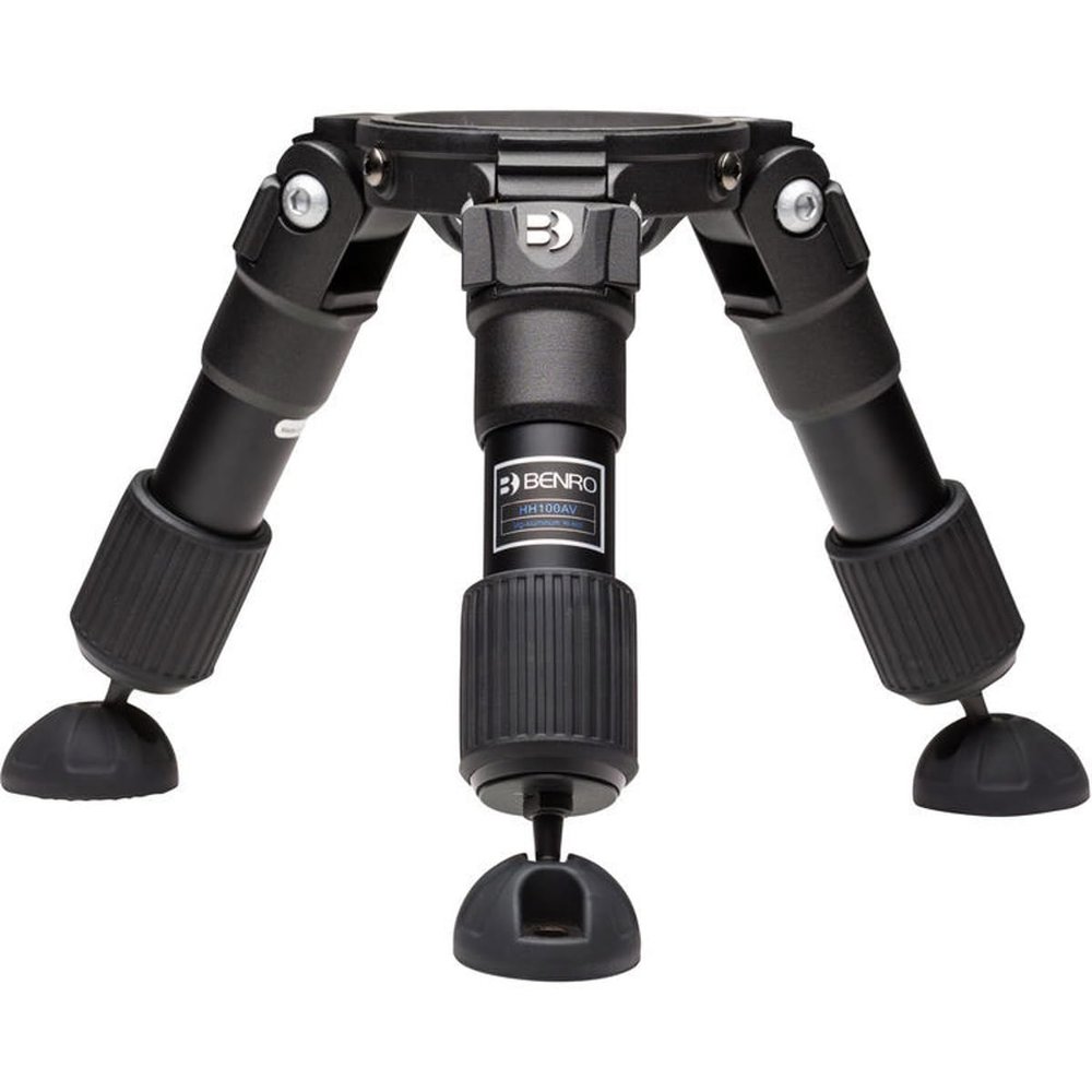Benro Aluminum Hi-Hat Tripod Heavy-Duty 75mm Bowl Mount Video Tripod with Adjustable Leg Angles, Rubber & Spiked Feet, and Carrying Case for Cinematic, DSLR & Broadcast Production (HH75AV)