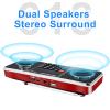 LEFON Multifunction Digital FM Radio Media Speaker MP3 Music Player Support TF Card USB Drive with LED Screen Display and Setting Timing Shutdown Function (Red) view 2