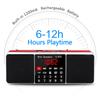 LEFON Multifunction Digital FM Radio Media Speaker MP3 Music Player Support TF Card USB Drive with LED Screen Display and Setting Timing Shutdown Function (Red) view 3