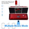 LEFON Multifunction Digital FM Radio Media Speaker MP3 Music Player Support TF Card USB Drive with LED Screen Display and Setting Timing Shutdown Function (Red) view 4