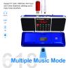 LEFON Multifunction Digital FM Radio Media Speaker MP3 Music Player Support TF Card USB Drive with LED Screen Display and Setting Timing Shutdown Function (Blue) view 4