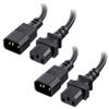 Cable Matters 2-Pack 18 AWG 10A Computer to PDU Power Extension Cord, 10ft view 1