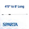 SPARTA 4102002 Spectrum Fiberglass Broom Handle, Mop Handle, Replacement Handle With Acme Threaded Tip For Commercial Cleaning, 4.5 To 8 Feet, White view 3