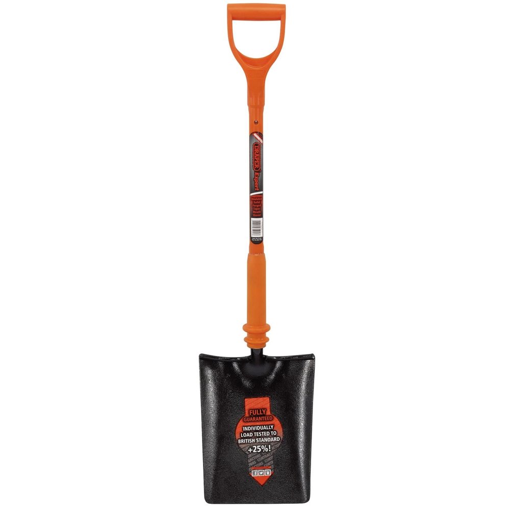 Draper 75169 Expert Taper Mouth Shovel Fully Insulated and Solid Forged,Orange,Black