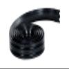 Vestil C-75-24 Extruded Rubber Cord Protector 24Ft. 6600 Lb. Capacity Black view 1