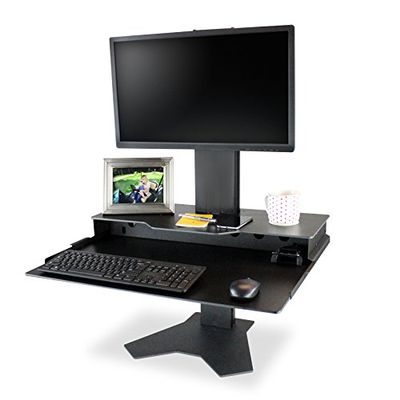 BTOD The Duke Standing Desk Converter for Single Monitor Up to 12 lbs w/VESA Mount - Made in The USA