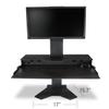 BTOD The Duke Standing Desk Converter for Single Monitor Up to 12 lbs w/VESA Mount - Made in The USA view 3