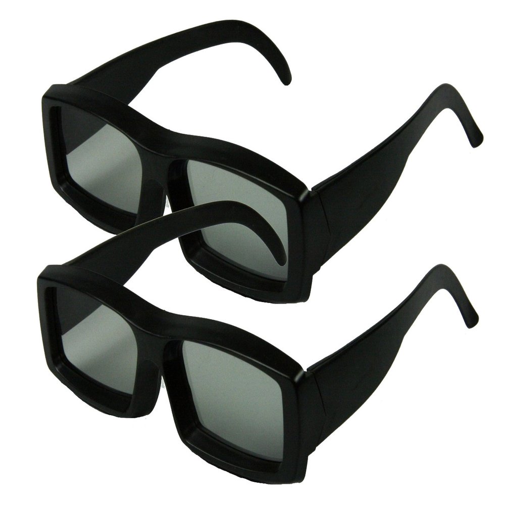 2 pairs - 3D Passive TV Circular Polarized Glasses and RealD Movies