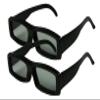 2 pairs - 3D Passive TV Circular Polarized Glasses and RealD Movies view 1