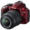Nikon D3100 Digital SLR Camera with 18-55mm f/3.5-5.6 Auto Focus-S Nikkor Zoom Lens (Red) - (Renewed) view 1