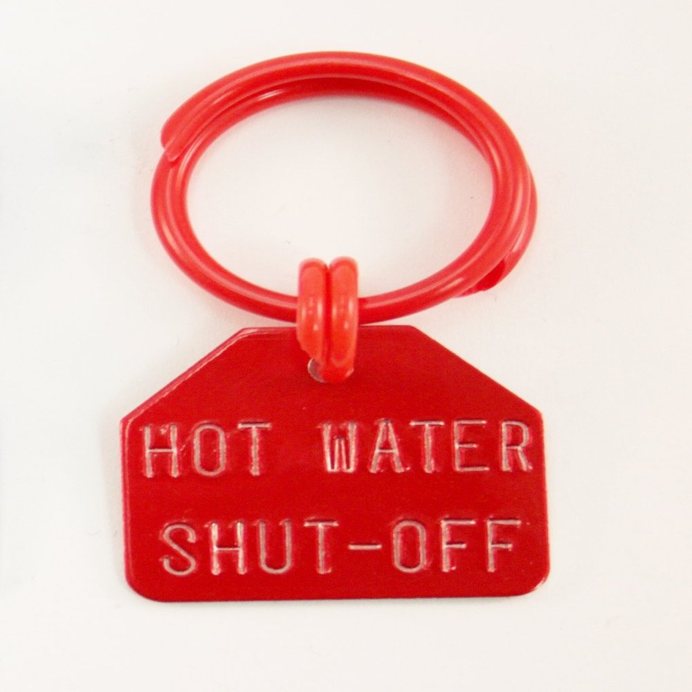 Hot Water Shut Off Plumber Tags (Pack of 10)