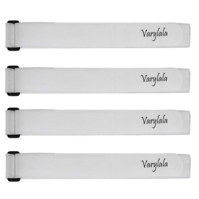 4 Pcs Varylala Versatile Hook and Loop Cable Ties Straps Tie downs Fastening Securing Straps (40"x1.5", White)