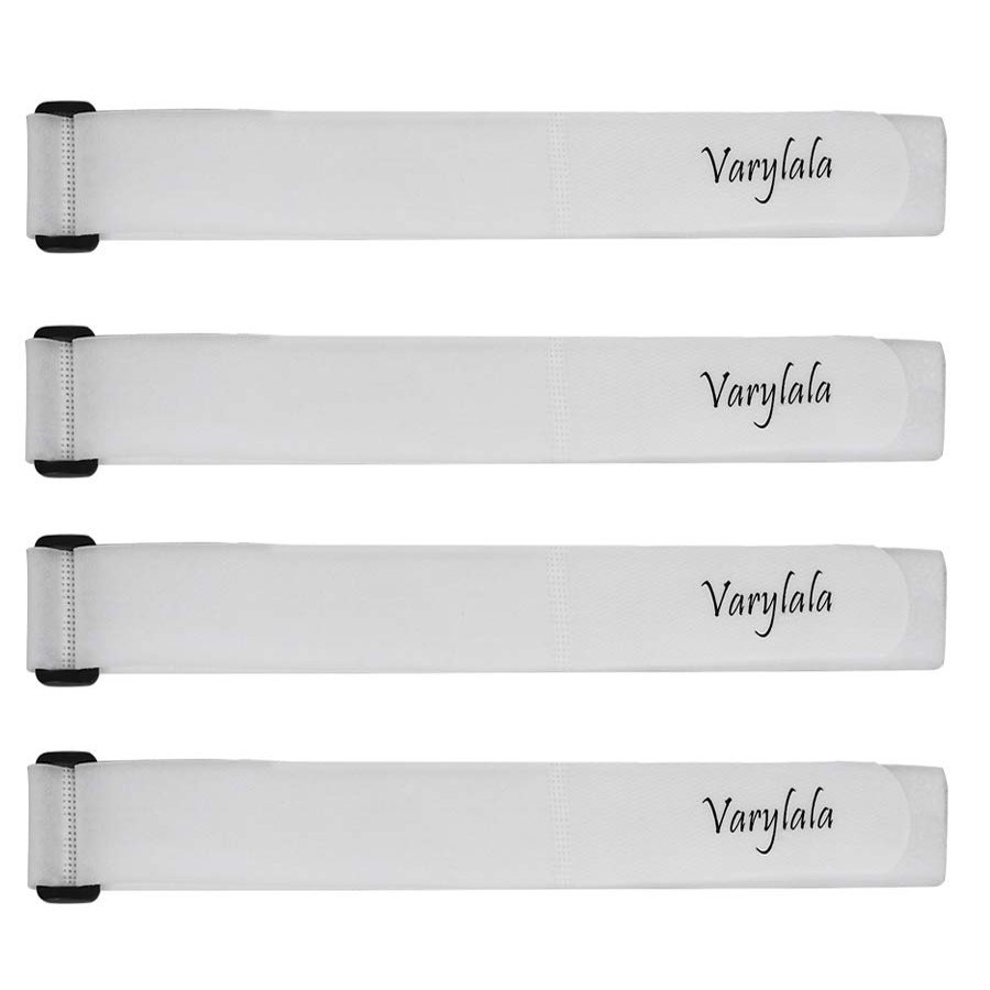 4 Pcs Varylala Versatile Hook and Loop Cable Ties Straps Tie downs Fastening Securing Straps (40"x1.5", White)