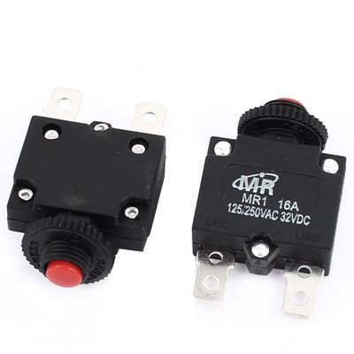 uxcell 125V/250V 16A Red Reset Button Overload Protector Circuit Breaker 2Pcs