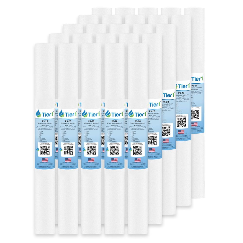 Tier1 5 Micron 2.5" 20" Sediment Water Filter (25-Pack)