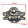 Fujiyuan 10 pcs Box Latch Hook Lock Catch Cabinet Wooden 38mmx29mm Trunk Suitcase Decorative Jewelry Gift Hasp Furniture Screws view 3