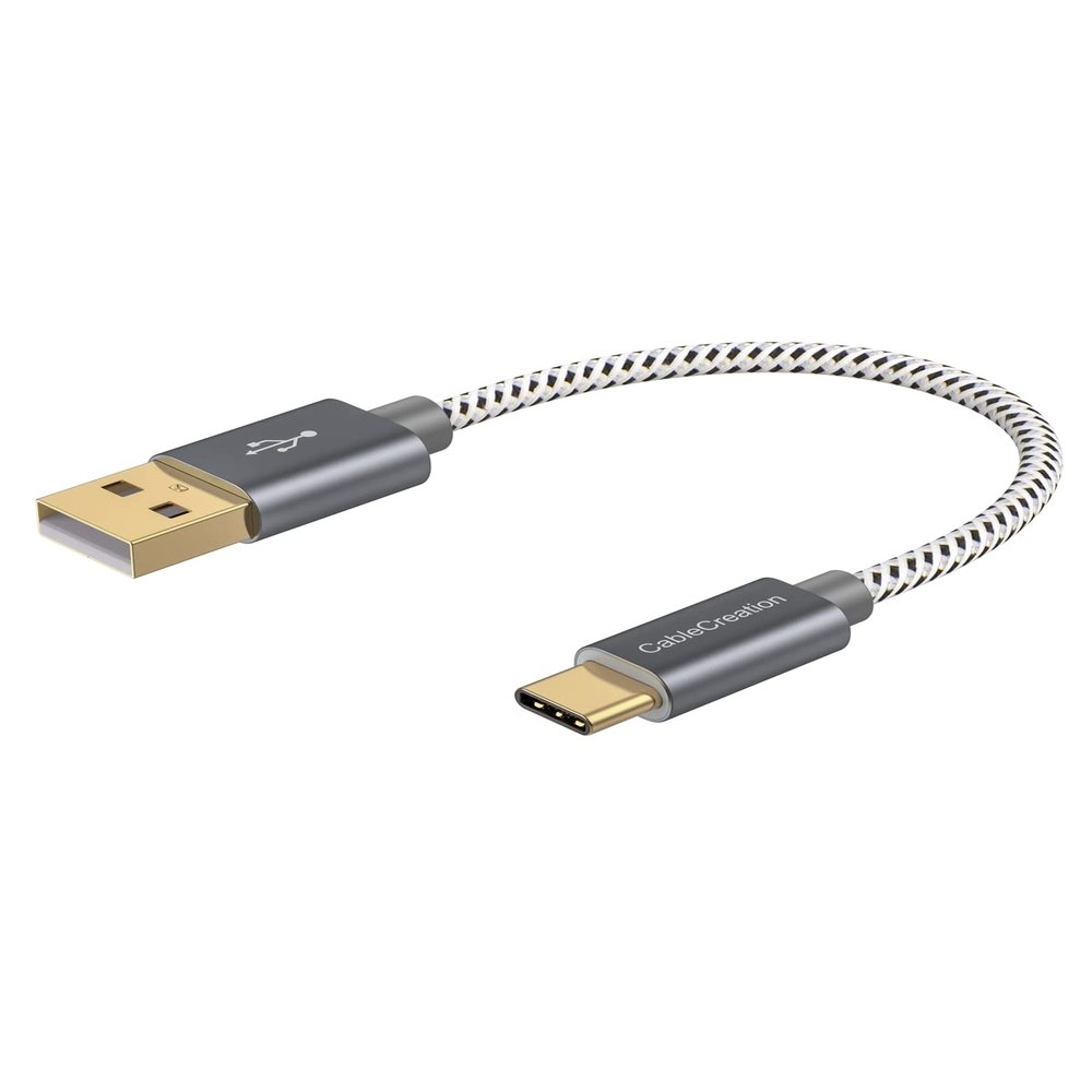 CableCreation 6 inch USB C Cable Short, USB A to USB C Fast Charging, Braided Type C Data Cord for Power Bank, Galaxy S23, iPad Pro iPad mini, iPad Pro,iPhone 15/16,Android Auto/Cellphone,CarPlay