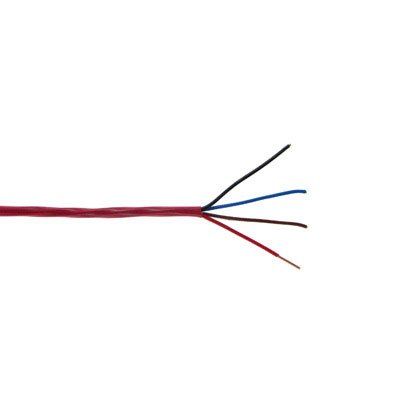4C/18 AWG Solid FPLR PVC- RED- 1000 FT Box Distributed by NAC Wire and Cables