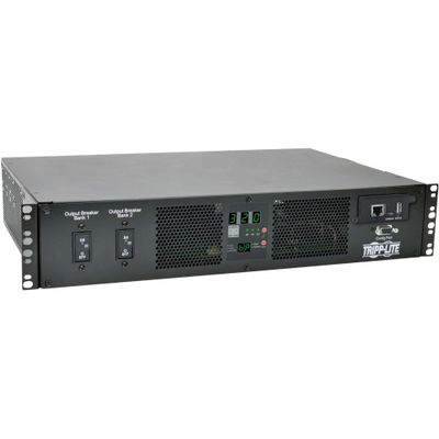 Tripp Lite Switched PDU with ATS, 7.4kW 230V Outlets (16 C13 & 2 C19), 2 IEC309 32A Blue Cords, 2U Rack-Mount, TAA (PDUMH32HVATNET)