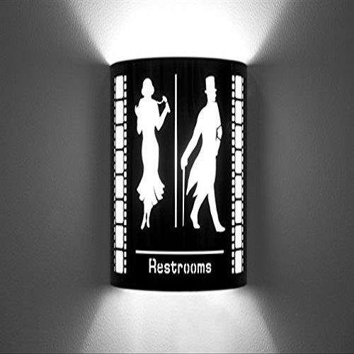 Various Specialty Home Theater Sconce Wall Lighting  Cinema Movie Style Sconces  Home Theatre Design Images  USA - Laser Cut (Theatrical Restrooms)