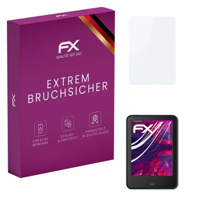 atFoliX Plastic Glass Protective Film compatible with Tolino Vision 2, 9H Hybrid-Glass FX Screen Protector