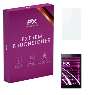 atFoliX Plastic Glass Protective Film compatible with Lenovo Tab 3 7 Essential, 9H Hybrid-Glass FX Screen Protector