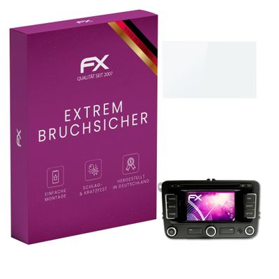 atFoliX Plastic Glass Protective Film compatible with VW RNS 310, 9H Hybrid-Glass FX Screen Protector