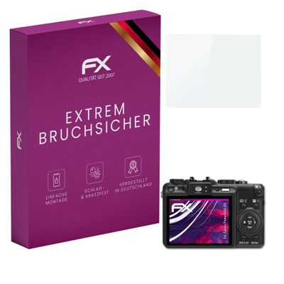 atFoliX Plastic Glass Protective Film compatible with Canon PowerShot G9, 9H Hybrid-Glass FX Screen Protector