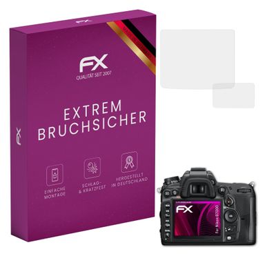 atFoliX Plastic Glass Protective Film compatible with Nikon D7000, 9H Hybrid-Glass FX Screen Protector (Set of 1)