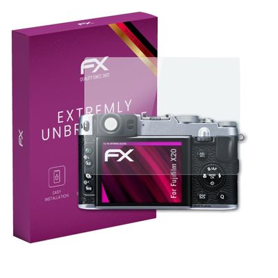 atFoliX Plastic Glass Protective Film compatible with Fujifilm X20, 9H Hybrid-Glass FX Screen Protector