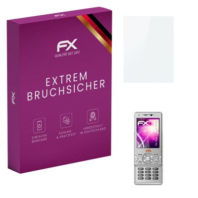 atFoliX Plastic Glass Protective Film compatible with Sony-Ericsson W995, 9H Hybrid-Glass FX Screen Protector