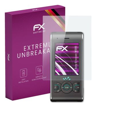atFoliX Plastic Glass Protective Film compatible with Sony-Ericsson W595, 9H Hybrid-Glass FX Screen Protector