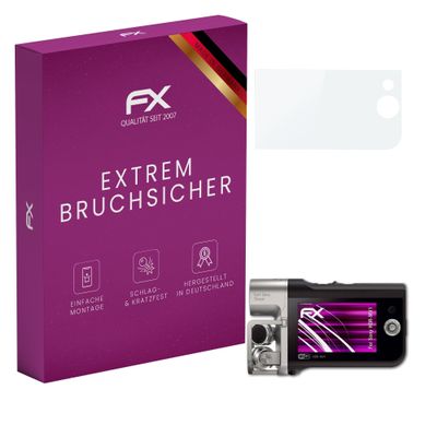 atFoliX Plastic Glass Protective Film compatible with Sony HDR-MV1, 9H Hybrid-Glass FX Screen Protector