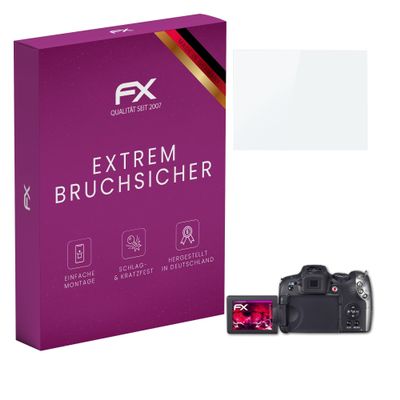 atFoliX Plastic Glass Protective Film compatible with Canon PowerShot SX20 IS, 9H Hybrid-Glass FX Screen Protector