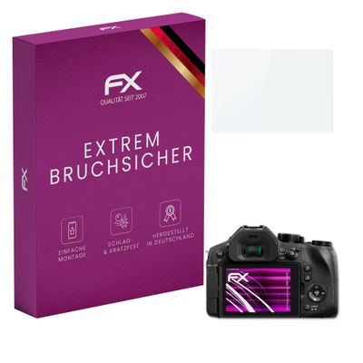 atFoliX Plastic Glass Protective Film compatible with Panasonic Lumix DMC-FZ300, 9H Hybrid-Glass FX Screen Protector