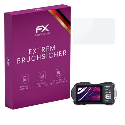 atFoliX Plastic Glass Protective Film compatible with Pentax Optio WG-1 / WG-1 GPS, 9H Hybrid-Glass FX Screen Protector