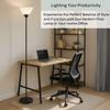 Mary Floor Lamp by Light Accents Standing Lamp for Living Rooms Torchiere Pole Light LED-Compatible Floor Lamp Modern Bedroom Lighting (Black) view 3