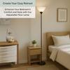 Mary Floor Lamp by Light Accents Standing Lamp for Living Rooms Torchiere Pole Light LED-Compatible Floor Lamp Modern Bedroom Lighting (Black) view 4