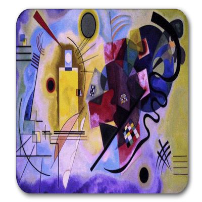 Kandinsky Moden Art Mouse Pads (Yelow-Red-Blue)