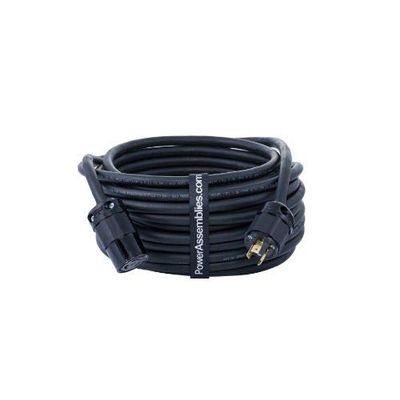 Power Assemblies PowerTEK NEMA Assemblies Extension, UL Listed/CSA Certified, 20A 250VAC, 12/3 Gauge, Type SOOW-A Cable, NEMA L6-20, 100' Length, Portable Power Cords and Control Cable