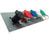 Power Assemblies 5 Position CAM Lock Panel, 400 Amp, 3 Phase 120/208V, Male, 90, Double Set-Screw Connections with NEMA 3R Caps and Lanyards, Series 16 CAM Connectors, Power Distribution Panel view 1