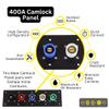 Power Assemblies 5 Position CAM Lock Panel, 400 Amp, 3 Phase 120/208V, Male, 90, Double Set-Screw Connections with NEMA 3R Caps and Lanyards, Series 16 CAM Connectors, Power Distribution Panel view 4