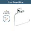 Franklin Brass Maxted (1-Pack) Hand Towel Holder Polished Chrome Towel Racks for Bathroom Wall Square Towel Ring Holder for Bath Towel Hanger for Kitchen, Bathroom Accessories MAX46-PC view 3
