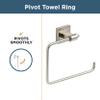 Franklin Brass Hand Towel Holder | Square Satin Nickel Ring for Hanging Towels in Kitchen, Bathroom | Maxted Accessories view 2