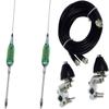 2 Sirio Fighter 5000 3/8NS NO Shaft Trucker Antenna, 18FT Dual Coax, Brackets & Studs view 1