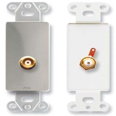 Radio Design Labs RDL BNC Jack on D Plate - Solder Type - Stainless Steel (DS-BNC)