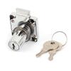uxcell Cabinet Drawer Cylinder Head 19mm Dia x 32mm Length Square Base Metal Lock W 2 Keys view 1