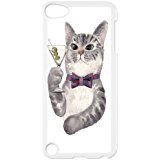 Cases for Ipod Touch 5, Cat with Martini and Bow Tie Cases for Ipod Touch 5, SAIOHQC White